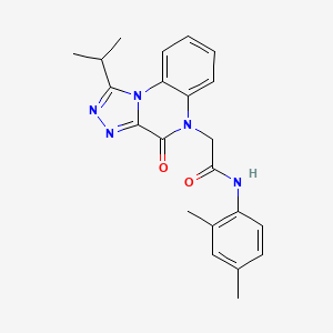molecular formula C22H23N5O2 B2994936 N-(2,4-二甲苯基)-2-(1-异丙基-4-氧代[1,2,4]三唑并[4,3-a]喹喔啉-5(4H)-基)乙酰胺 CAS No. 1358415-46-9