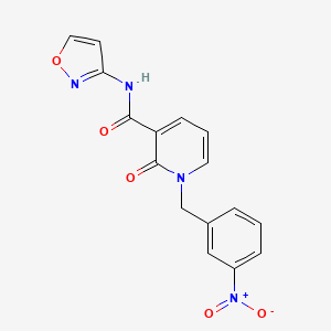 molecular formula C16H12N4O5 B2994938 N-异恶唑-3-基-1-(3-硝基苄基)-2-氧代-1,2-二氢吡啶-3-甲酰胺 CAS No. 946255-41-0