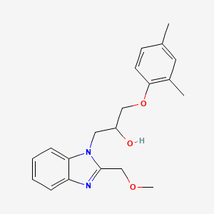 molecular formula C20H24N2O3 B2994942 3-(2,4-二甲基苯氧基)-1-[2-(甲氧基甲基)苯并咪唑基]丙烷-2-醇 CAS No. 1018146-25-2