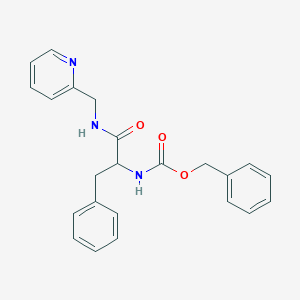 molecular formula C23H23N3O3 B299495 (2-Phenyl-1-[(pyridin-2-ylmethyl)-carbamoyl]-ethyl)-carbamic acid benzyl ester 
