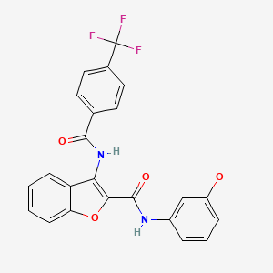 N-(3-methoxyphenyl)-3-(4-(trifluoromethyl)benzamido)benzofuran-2-carboxamide