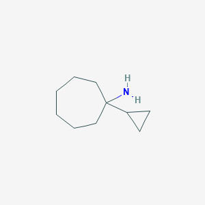 molecular formula C10H19N B2994953 1-Cyclopropylcycloheptan-1-amine CAS No. 1850982-09-0