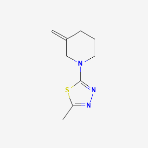 molecular formula C9H13N3S B2994955 1-(5-Methyl-1,3,4-thiadiazol-2-yl)-3-methylidenepiperidine CAS No. 1876666-79-3