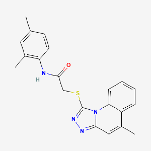 molecular formula C21H20N4OS B2994964 N-(2,4-二甲基苯基)-2-((5-甲基-[1,2,4]三唑并[4,3-a]喹啉-1-基)硫代)乙酰胺 CAS No. 483292-18-8