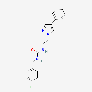 molecular formula C19H19ClN4O B2994976 1-(4-氯苄基)-3-(2-(4-苯基-1H-吡唑-1-基)乙基)脲 CAS No. 2034551-27-2