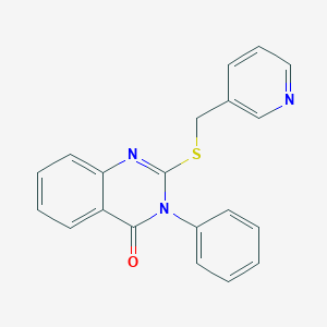 molecular formula C20H15N3OS B299498 3-phenyl-2-[(pyridin-3-ylmethyl)thio]quinazolin-4(3H)-one 