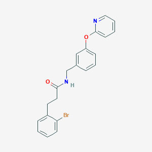 molecular formula C21H19BrN2O2 B2994983 3-(2-bromophenyl)-N-(3-(pyridin-2-yloxy)benzyl)propanamide CAS No. 1797023-19-8
