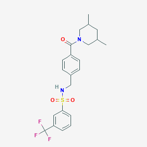 N-[[4-(3,5-dimethylpiperidine-1-carbonyl)phenyl]methyl]-3-(trifluoromethyl)benzenesulfonamide