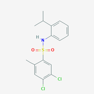 4,5-Dichloro-2-methyl-N-(2-propan-2-ylphenyl)benzenesulfonamide