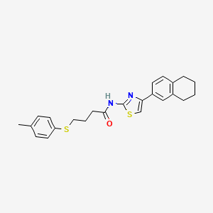 molecular formula C24H26N2OS2 B2995000 N-(4-(5,6,7,8-tetrahydronaphthalen-2-yl)thiazol-2-yl)-4-(p-tolylthio)butanamide CAS No. 923104-36-3