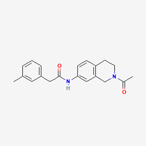 molecular formula C20H22N2O2 B2995001 N-(2-acetyl-1,2,3,4-tetrahydroisoquinolin-7-yl)-2-(m-tolyl)acetamide CAS No. 955635-82-2