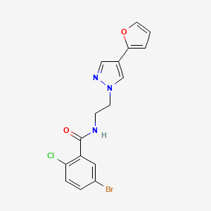 5-bromo-2-chloro-N-(2-(4-(furan-2-yl)-1H-pyrazol-1-yl)ethyl)benzamide