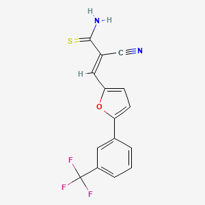 (E)-2-cyano-3-(5-(3-(trifluoromethyl)phenyl)furan-2-yl)prop-2-enethioamide