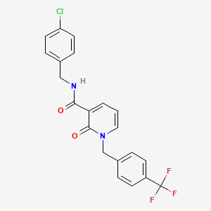 N-(4-Chlorobenzyl)-2-oxo-1-(4-(trifluoromethyl)benzyl)-1,2-dihydro-3-pyridinecarboxamide