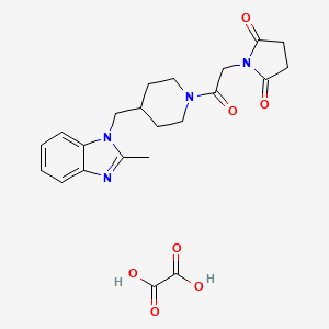 1-(2-(4-((2-methyl-1H-benzo[d]imidazol-1-yl)methyl)piperidin-1-yl)-2-oxoethyl)pyrrolidine-2,5-dione oxalate