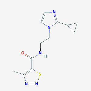 N-(2-(2-cyclopropyl-1H-imidazol-1-yl)ethyl)-4-methyl-1,2,3-thiadiazole-5-carboxamide