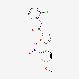 molecular formula C18H13ClN2O5 B2995033 N-(2-chlorophenyl)-5-(4-methoxy-2-nitrophenyl)furan-2-carboxamide CAS No. 887348-22-3