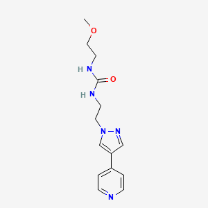 molecular formula C14H19N5O2 B2995037 3-(2-methoxyethyl)-1-{2-[4-(pyridin-4-yl)-1H-pyrazol-1-yl]ethyl}urea CAS No. 2097910-52-4