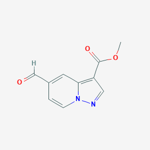 molecular formula C10H8N2O3 B2995041 Methyl 5-formylpyrazolo[1,5-a]pyridine-3-carboxylate CAS No. 936637-97-7