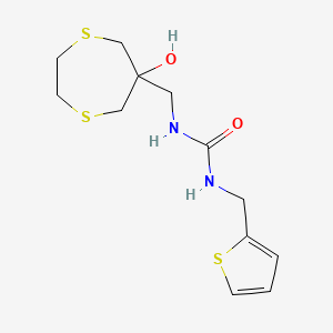 1-[(6-Hydroxy-1,4-dithiepan-6-yl)methyl]-3-(thiophen-2-ylmethyl)urea