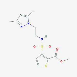 methyl 3-(N-(2-(3,5-dimethyl-1H-pyrazol-1-yl)ethyl)sulfamoyl)thiophene-2-carboxylate