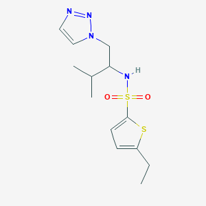 molecular formula C13H20N4O2S2 B2995058 5-ethyl-N-(3-methyl-1-(1H-1,2,3-triazol-1-yl)butan-2-yl)thiophene-2-sulfonamide CAS No. 2034520-42-6