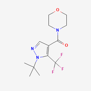 molecular formula C13H18F3N3O2 B2995076 [1-(tert-butyl)-5-(trifluoromethyl)-1H-pyrazol-4-yl](morpholino)methanone CAS No. 956368-93-7