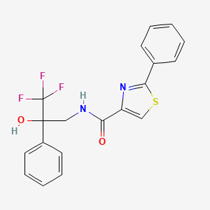 2-phenyl-N-(3,3,3-trifluoro-2-hydroxy-2-phenylpropyl)thiazole-4-carboxamide