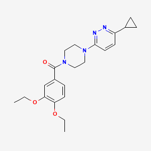 (4-(6-Cyclopropylpyridazin-3-yl)piperazin-1-yl)(3,4-diethoxyphenyl)methanone