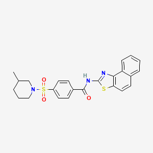 molecular formula C24H23N3O3S2 B2995084 N-benzo[e][1,3]benzothiazol-2-yl-4-(3-methylpiperidin-1-yl)sulfonylbenzamide CAS No. 683259-75-8