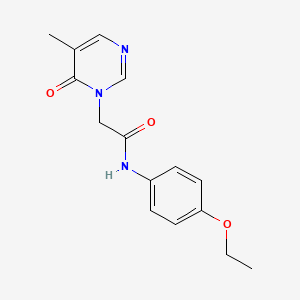 molecular formula C15H17N3O3 B2995087 N-(4-ethoxyphenyl)-2-(5-methyl-6-oxopyrimidin-1(6H)-yl)acetamide CAS No. 1351610-40-6