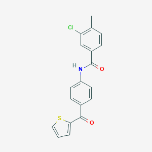 molecular formula C19H14ClNO2S B299509 3-chloro-4-methyl-N-[4-(2-thienylcarbonyl)phenyl]benzamide 