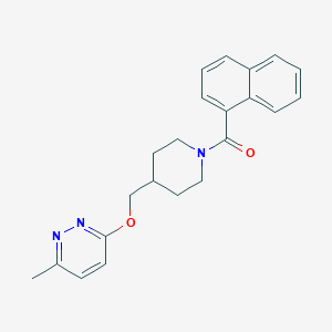 molecular formula C22H23N3O2 B2995094 [4-[(6-Methylpyridazin-3-yl)oxymethyl]piperidin-1-yl]-naphthalen-1-ylmethanone CAS No. 2309752-58-5