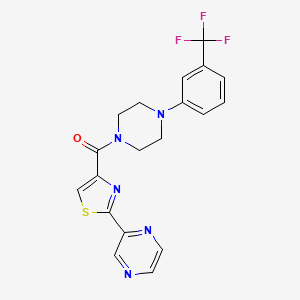 (2-(Pyrazin-2-yl)thiazol-4-yl)(4-(3-(trifluoromethyl)phenyl)piperazin-1-yl)methanone