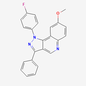 molecular formula C23H16FN3O B2995107 1-(4-fluorophenyl)-8-methoxy-3-phenyl-1H-pyrazolo[4,3-c]quinoline CAS No. 901264-08-2