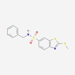 molecular formula C15H14N2O2S3 B299511 N-benzyl-2-(methylsulfanyl)-1,3-benzothiazole-6-sulfonamide 