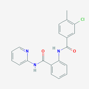 molecular formula C20H16ClN3O2 B299512 3-chloro-4-methyl-N-{2-[(2-pyridinylamino)carbonyl]phenyl}benzamide 