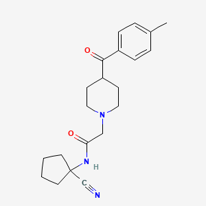 N-(1-cyanocyclopentyl)-2-[4-(4-methylbenzoyl)piperidin-1-yl]acetamide