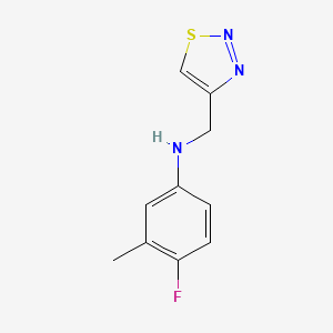 4-fluoro-3-methyl-N-[(1,2,3-thiadiazol-4-yl)methyl]aniline