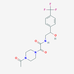 2-(4-acetylpiperazin-1-yl)-N-(2-hydroxy-2-(4-(trifluoromethyl)phenyl)ethyl)-2-oxoacetamide