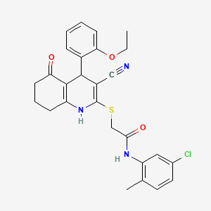 N-(5-chloro-2-methylphenyl)-2-{[3-cyano-4-(2-ethoxyphenyl)-5-hydroxy-4,6,7,8-tetrahydroquinolin-2-yl]sulfanyl}acetamide