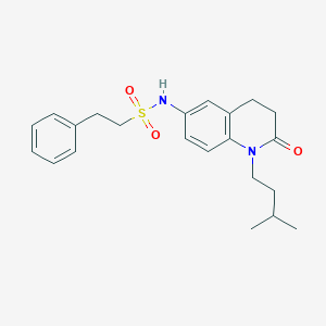 N-(1-isopentyl-2-oxo-1,2,3,4-tetrahydroquinolin-6-yl)-2-phenylethanesulfonamide
