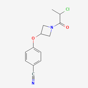 4-[1-(2-Chloropropanoyl)azetidin-3-yl]oxybenzonitrile