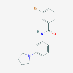 molecular formula C17H17BrN2O B299516 3-bromo-N-[3-(1-pyrrolidinyl)phenyl]benzamide 