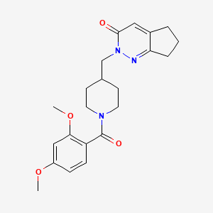 2-[[1-(2,4-Dimethoxybenzoyl)piperidin-4-yl]methyl]-6,7-dihydro-5H-cyclopenta[c]pyridazin-3-one