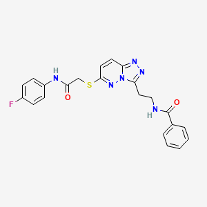N-(2-(6-((2-((4-fluorophenyl)amino)-2-oxoethyl)thio)-[1,2,4]triazolo[4,3-b]pyridazin-3-yl)ethyl)benzamide