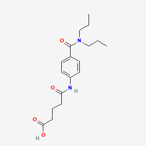 molecular formula C18H26N2O4 B2995166 5-{4-[(Dipropylamino)carbonyl]anilino}-5-oxopentanoic acid CAS No. 940455-60-7