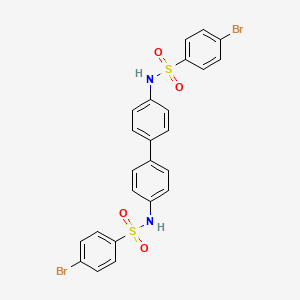 4-bromo-N-[4-[4-[(4-bromophenyl)sulfonylamino]phenyl]phenyl]benzenesulfonamide