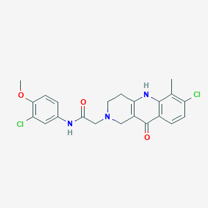 molecular formula C22H21Cl2N3O3 B2995171 N-异丁基-3-[4-(3-甲氧基苯氧基)嘧啶-2-基]苯甲酰胺 CAS No. 1251591-97-5