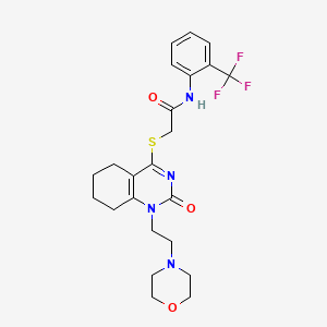 2-((1-(2-morpholinoethyl)-2-oxo-1,2,5,6,7,8-hexahydroquinazolin-4-yl)thio)-N-(2-(trifluoromethyl)phenyl)acetamide